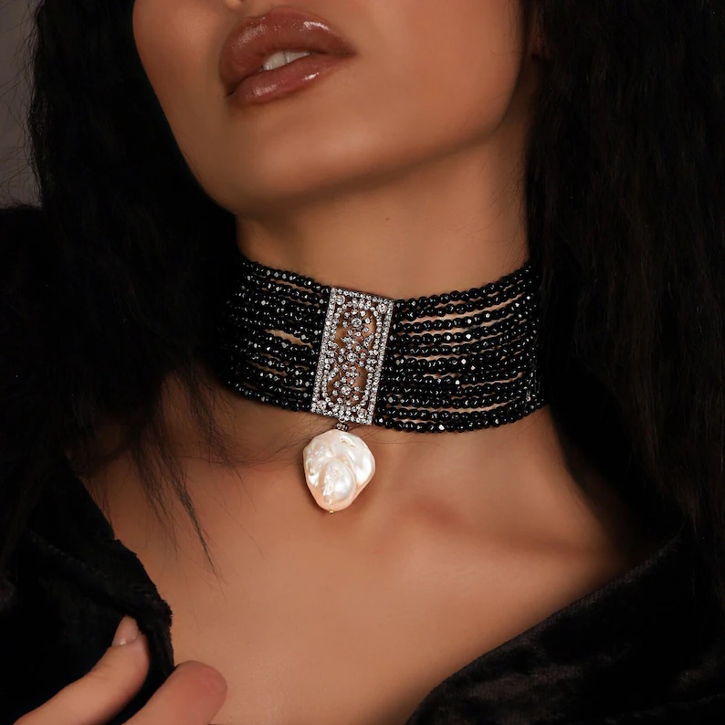 Onyx Choker Necklace