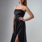 Black Satin Slip Dress